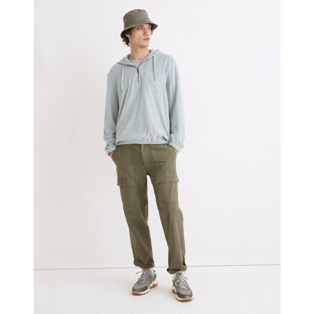 Madewell Terry Cloth Quarter-Zip Mens  Hoodie Sweatshirt Size L